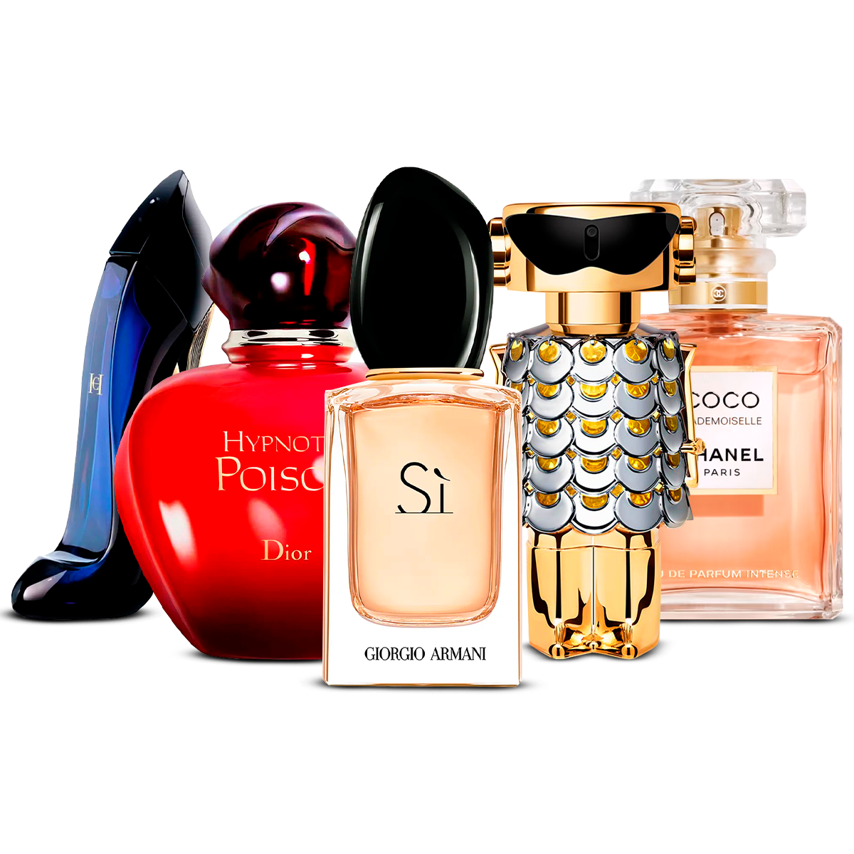 Set od 5 parfema – Good Girl, Hypnotic Poison, Sì, Fame i Coco Mademoiselle [100 ml svaki]